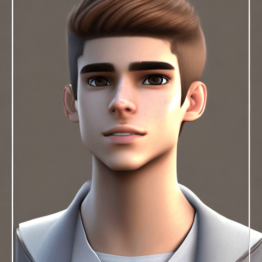 AI generated: "Create a captivating 3D avatar of a 21-year-old male character for your developer portfolio. This a...