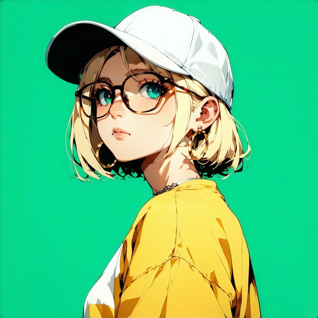 AI generated: kon-kit,   kaya izumi, masterpiece, best quality, 1girl, glasses, blush, aqua eyes, baseball cap, bl...