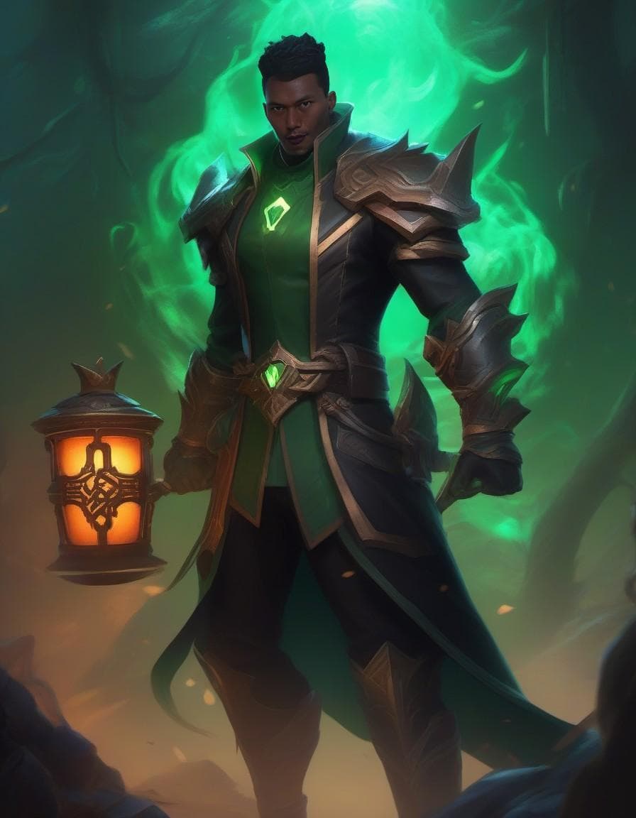 AI generated: Step into the haunting world of League of Legends with Thresh as the central figure. Utilizing cutti...