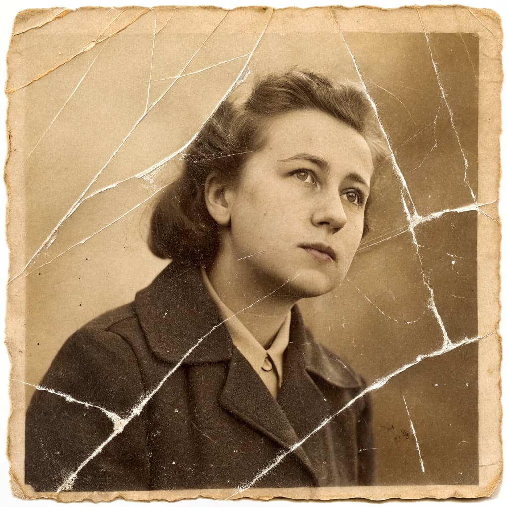 AI generated: distortion effect failure of an old emotive image being rewound 