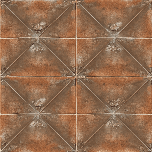 AI generated: texture of rusted iron, seamless, tile, plain