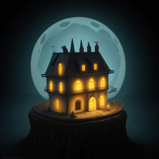 AI generated: creami una casa di fantasmi