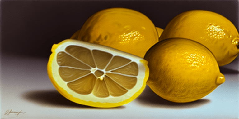 AI generated: Lemon isolated on white background, hyper realism, high detail, 8k