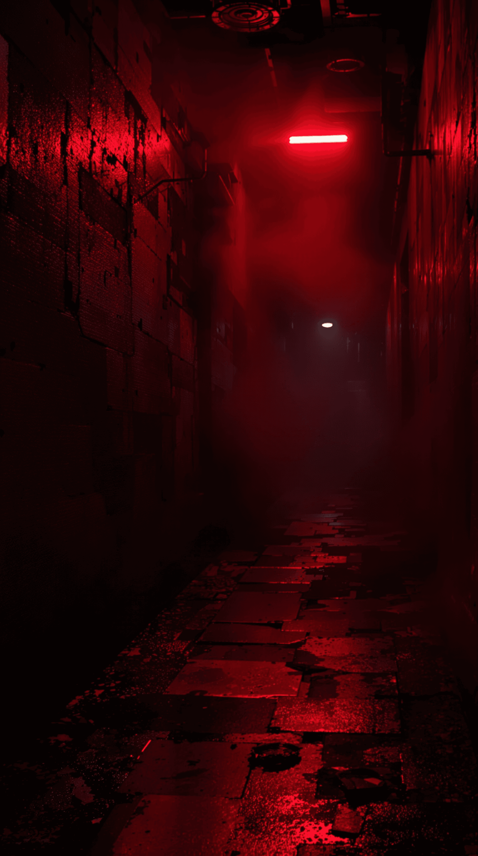 AI generated: The style is underground Brazilian, with intense deep red and dark shadows. The background has smoky...