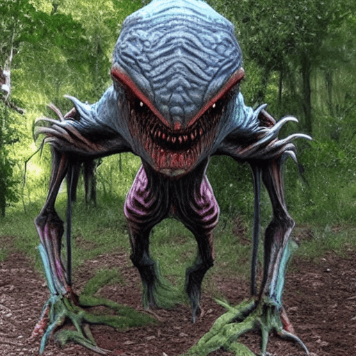 AI generated: scary alien, creature, monster