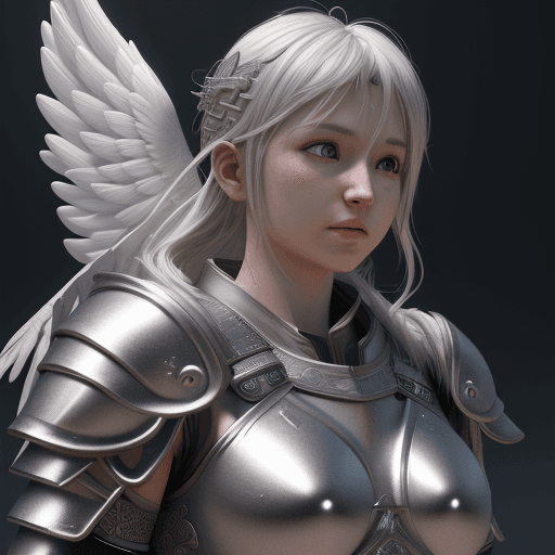 AI generated: angelic warrior::4  hyper-realistic ::5 detailed character expressions :: 3 Ultra-detailed Quality 3...