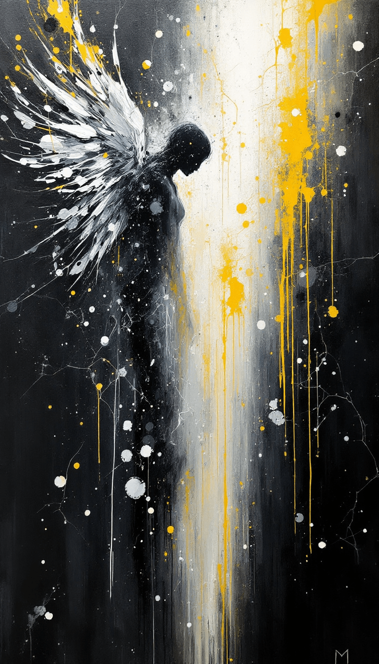 AI generated: A **surreal, abstract oil painting** with a **three-dimensional illusion**, depicting a **glorious a...
