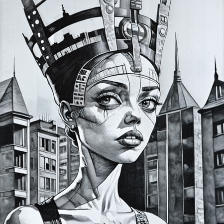 Monochrome Graphic Etching (SD1, SDXL, Pony, Flux)