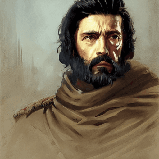 AI generated: portrait of a spanish conquistador hernan cortes, colourised, face portrait, epic, tragic, military ...