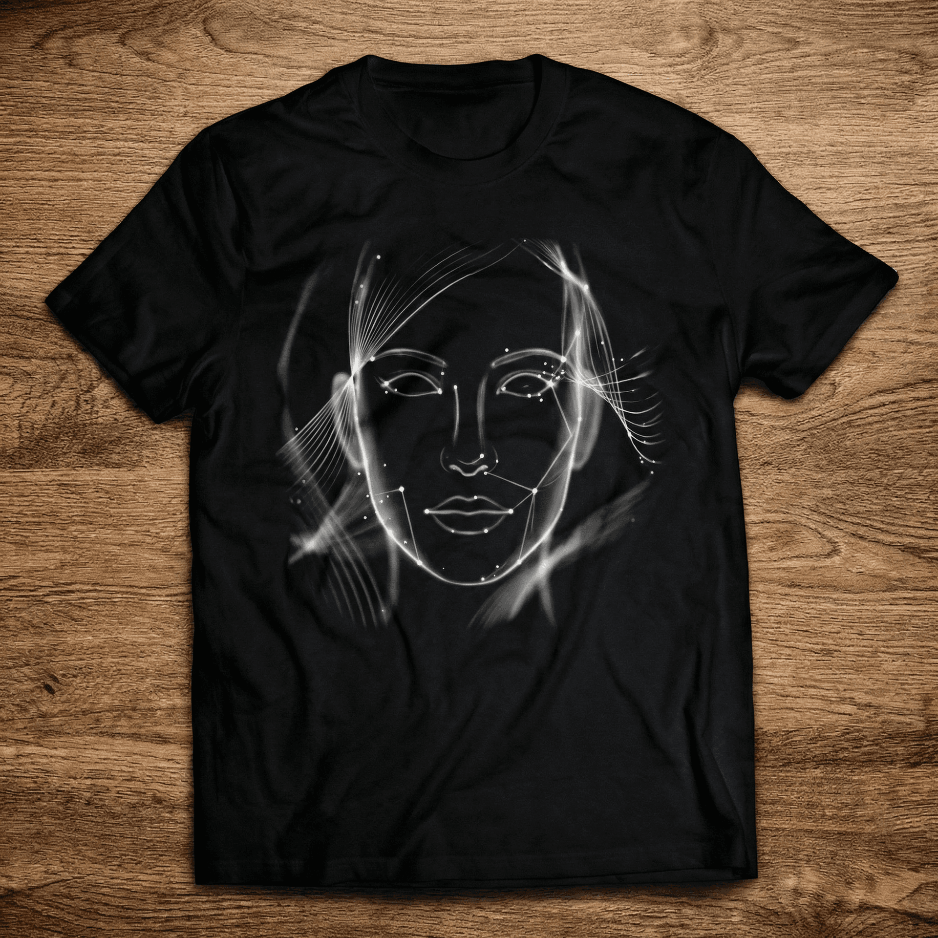 AI generated: a black shirt with the white logo