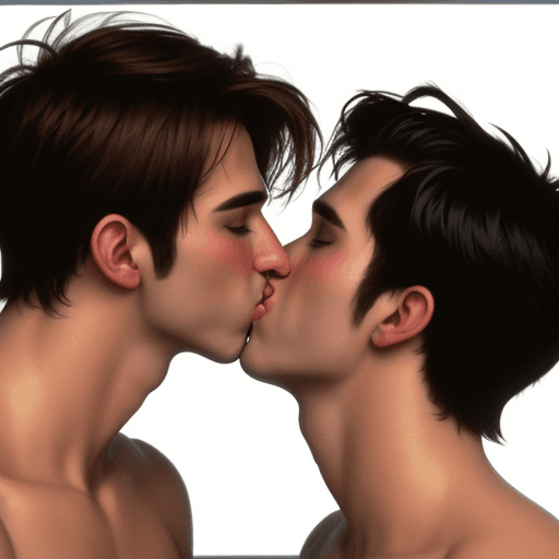 AI generated: disposable photography of kissing 2 man each other, 8k, photo realism, --ar 3:4 