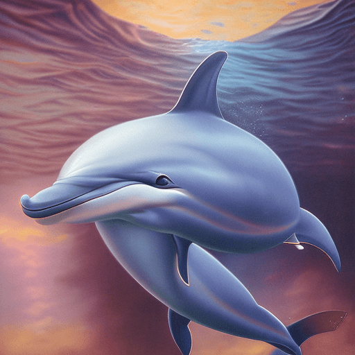 AI generated: Full front anthropomorphic dolphin big breast 
