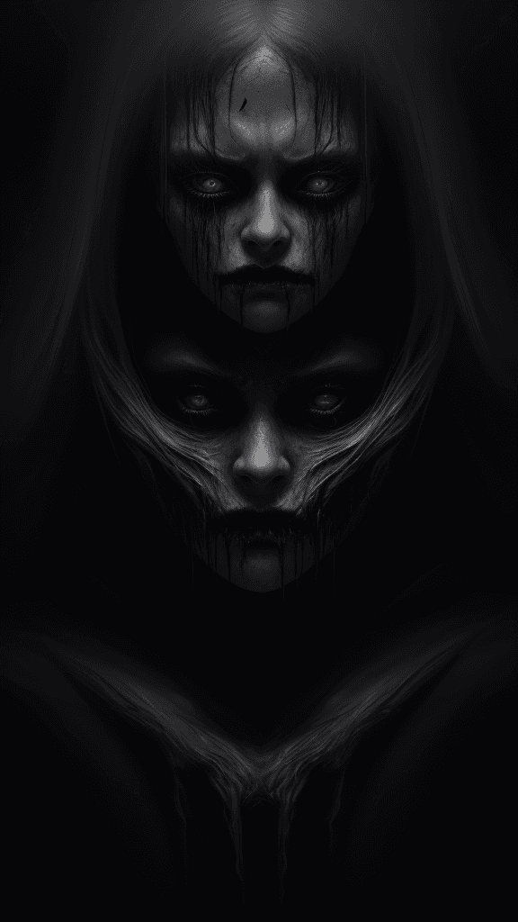 AI generated: best quality,4k,8k,highres,masterpiece:1.2,ultra-detailed,realistic:1.37,artwork,horror,dark room,my...