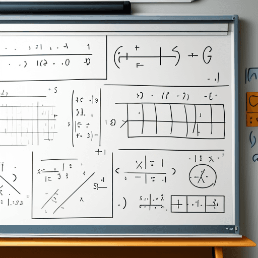 AI generated: Illustration of math formulas, whiteboard, intrincate details