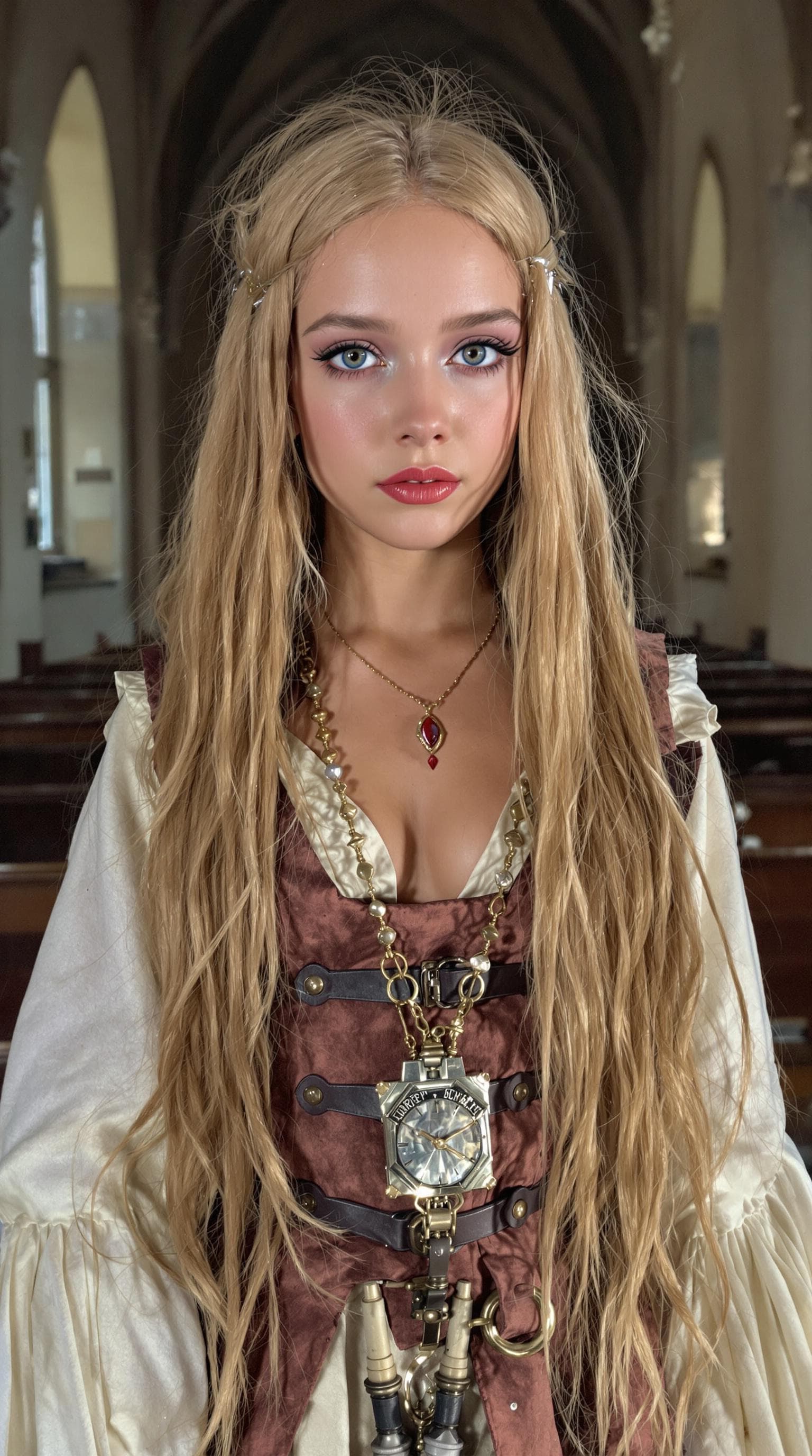 AI generated: a professional photo of a exceptionally beautiful in the world, Preacher the vampire hunter (age 11)...