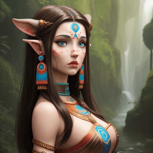 AI generated: brunette girl avatar Ethnic Goddess, realistic, avatar, tiktok