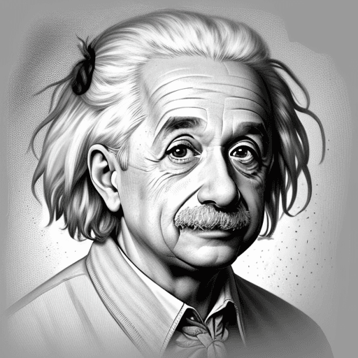 AI generated: Albert Einstein, crasy, illustration, high details