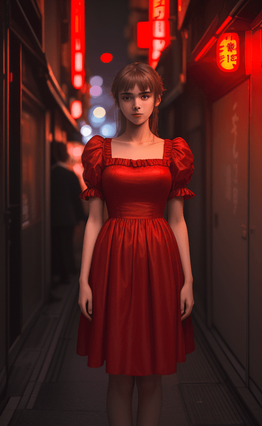 AI generated: ((best quality)), ((masterpiece)),  closeup of a  beautiful french 20 year old woman, wearing a red ...