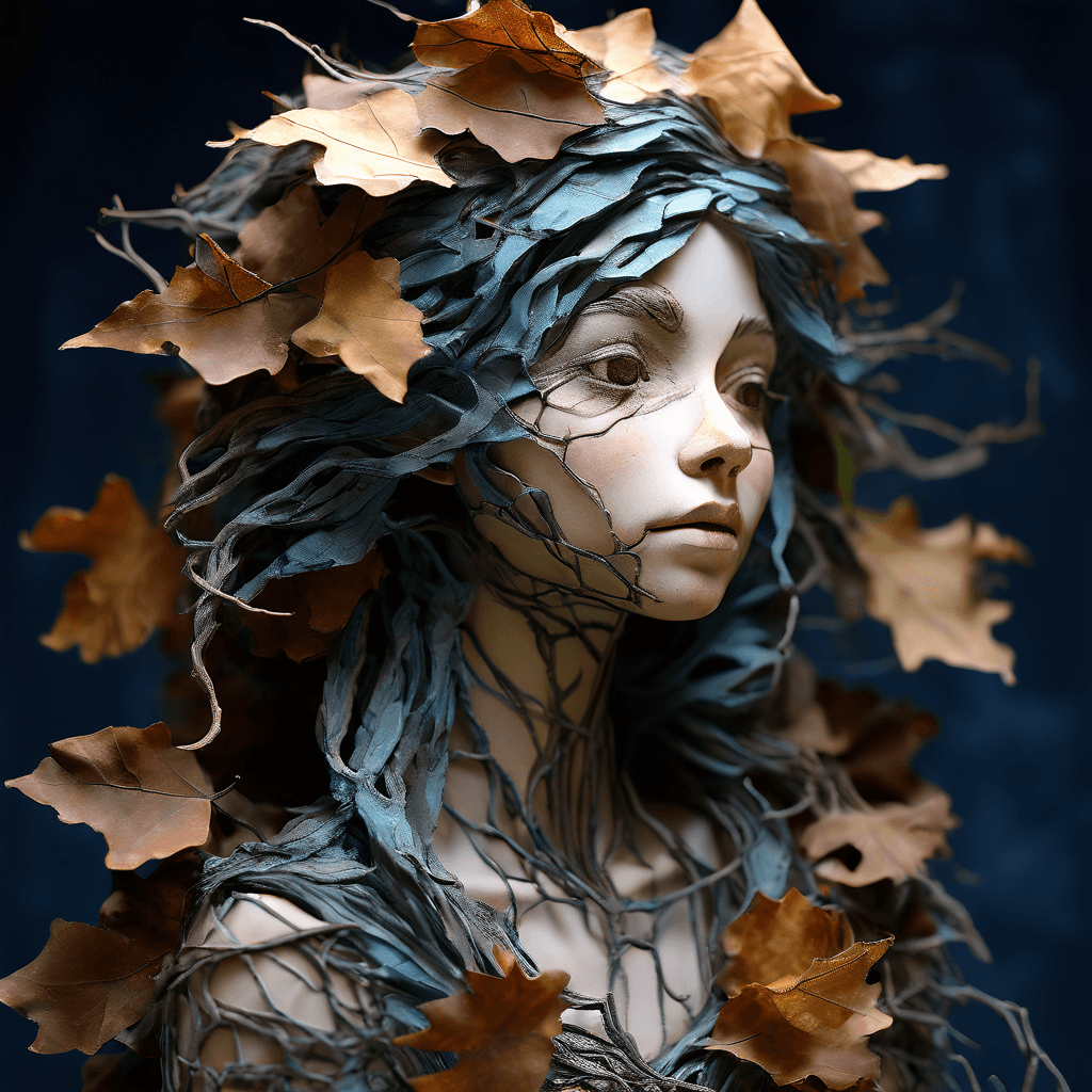 AI generated: An assemblage sculpture made of ripped and torn construction paper,

inspired by the fairytale sty...