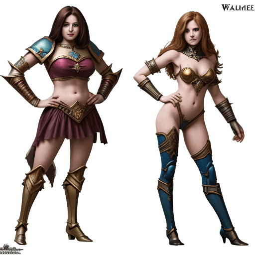 AI generated: A photograph style  the universe of warhammer fantasy role play. An average sized female with a righ...