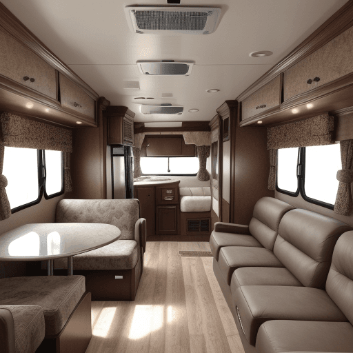 AI generated: High resolution photography interior design, trailer