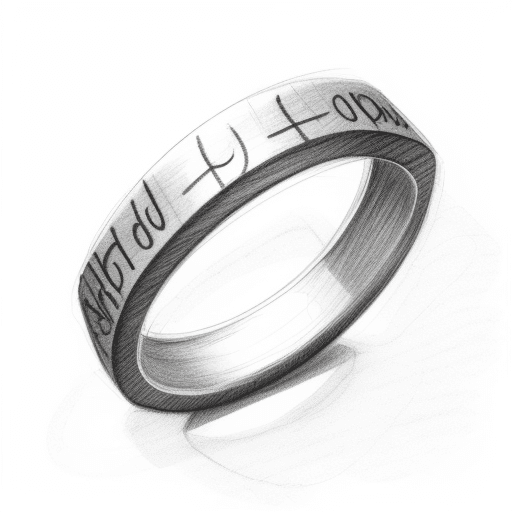 AI generated: ring for kids sketched in pencil
