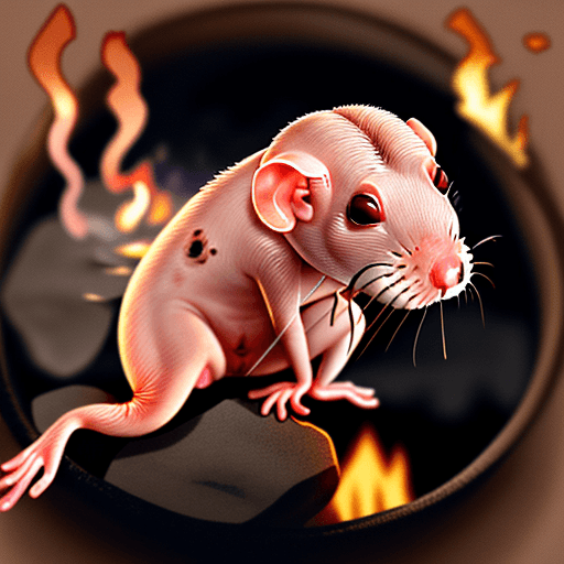 AI generated: Naked mole rat (BURNED) (STAKE)