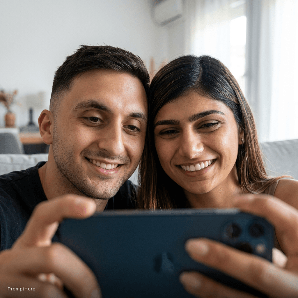 AI generated: With mia khalifa 