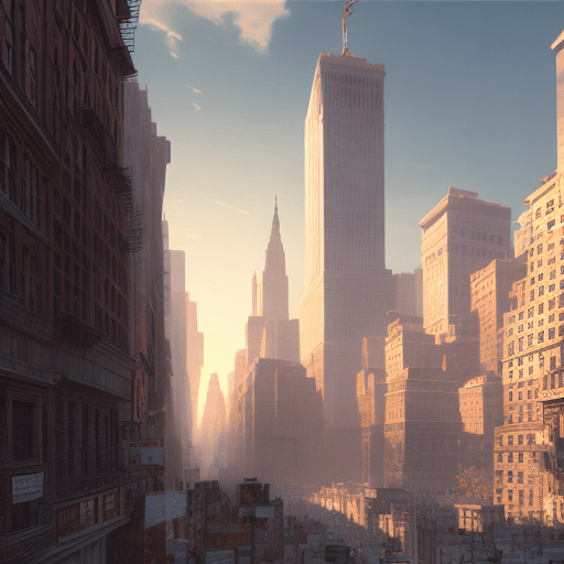 AI generated: Photo of a ultra realistic 18th century new york city cityscape, dramatic light, pale sunrise, cinem...