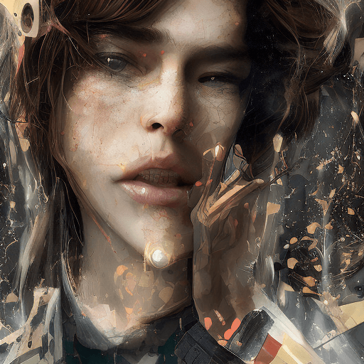AI generated: portrait cute girl in the image of energy drink "flash" hi-tech style photorealistic 4k
