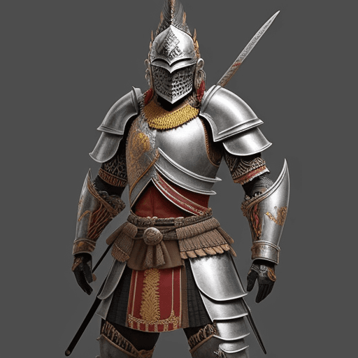 AI generated: Majapahit warrior, full armor