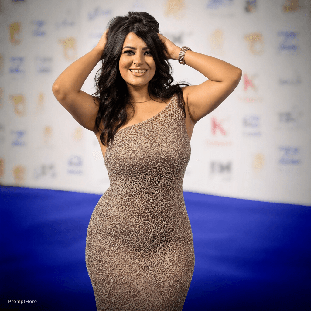 AI generated: I WANT THIS PICTURE TO RAISE BOTH HANDS ON HER HEAD AND ON HER HAIR AND HER BOTH ARMPITS SHOWING