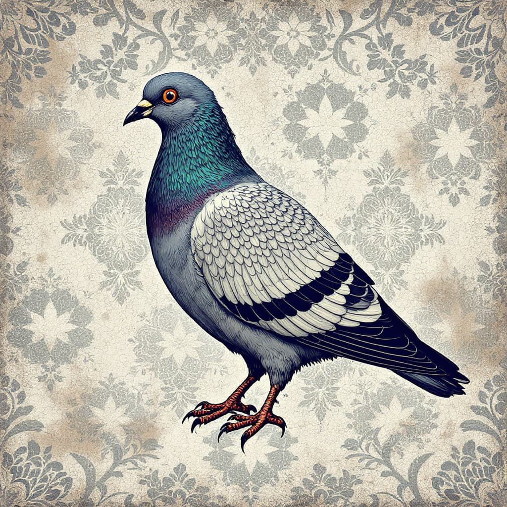 AI generated: motifs en points pigeon