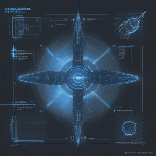 AI generated: sketches blueprint of futuristic sci fi, warp engine, warp bubble configurations, hyperdrive engines...