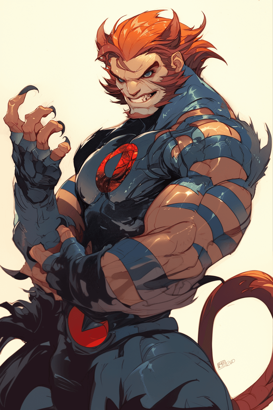 AI generated: Tygra from the Thundercats. J. Scott Campbell art style.