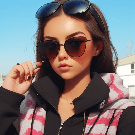 AI generated: This girl should wear sunglasses