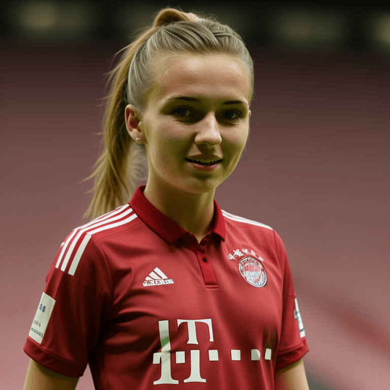 AI generated: bayern munchen 20 year old girl player