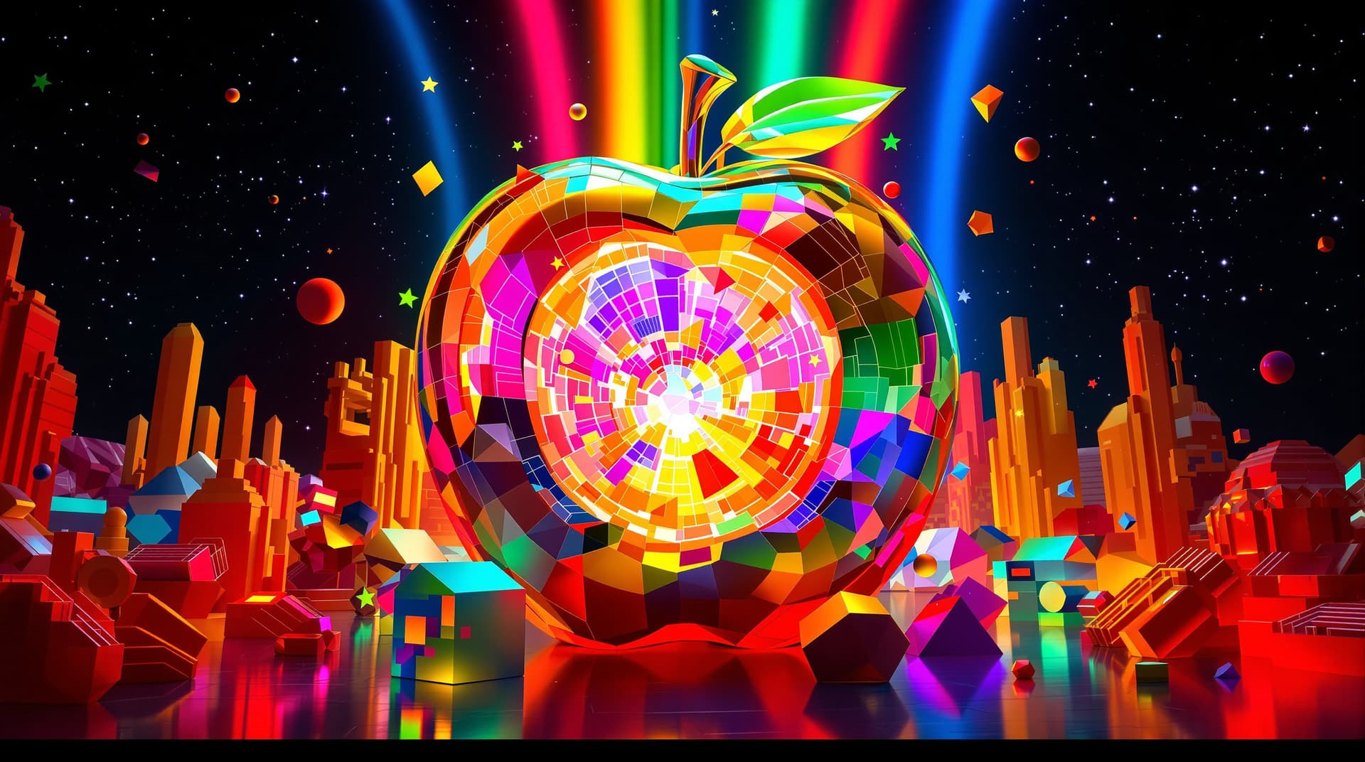 AI generated: Image is a full-length surreal abstract concept art sculpture, crazy zany, highly polished glowing a...
