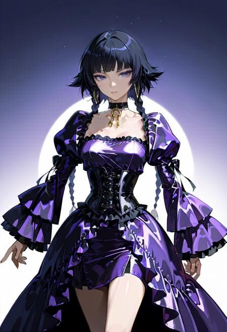 Crushed Velvet Gothic Dress