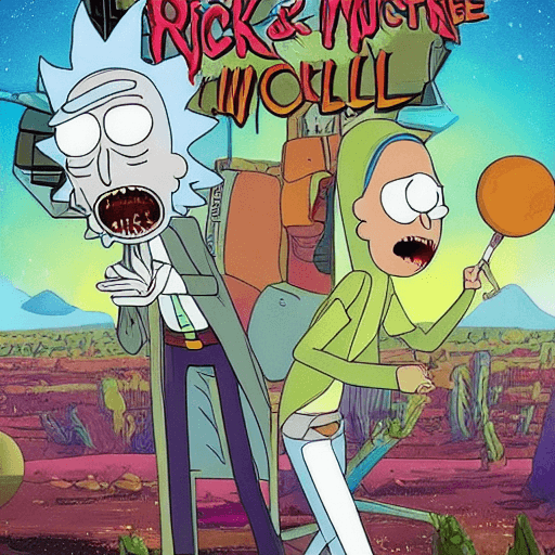 AI generated: rick and morty