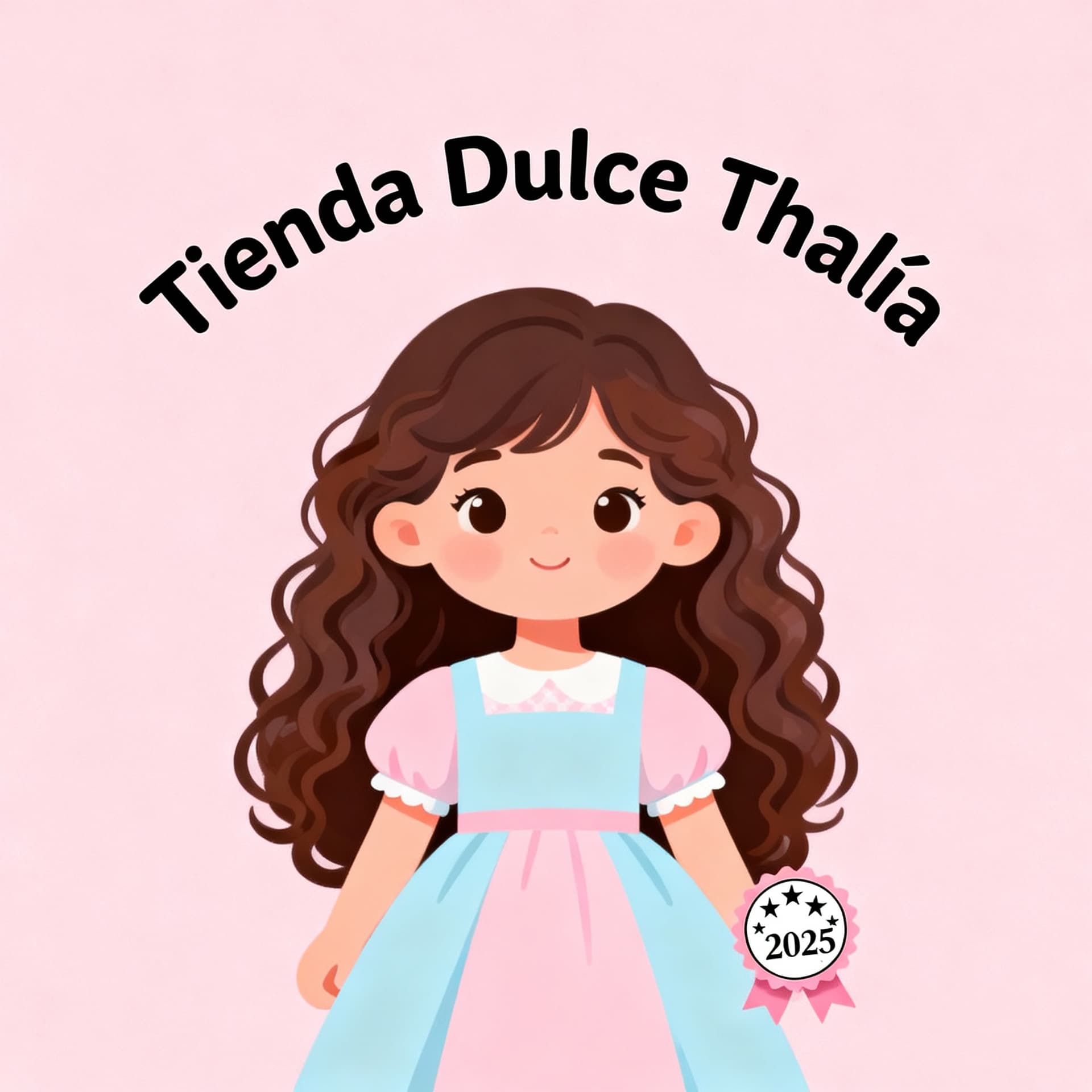 AI generated: Create a logo for a clothing store that says "Tienda Dulce Thalía." You can include a girl in the lo...