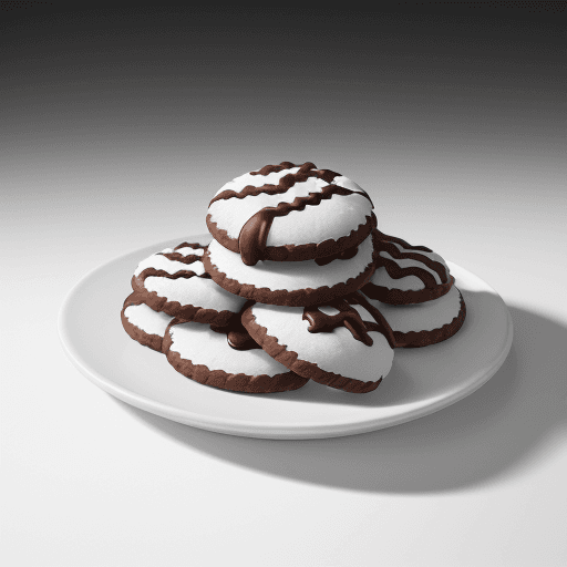 AI generated: Commercial photography of cookies and chocol, white lighting, studio light, 8k octane rendering, hig...