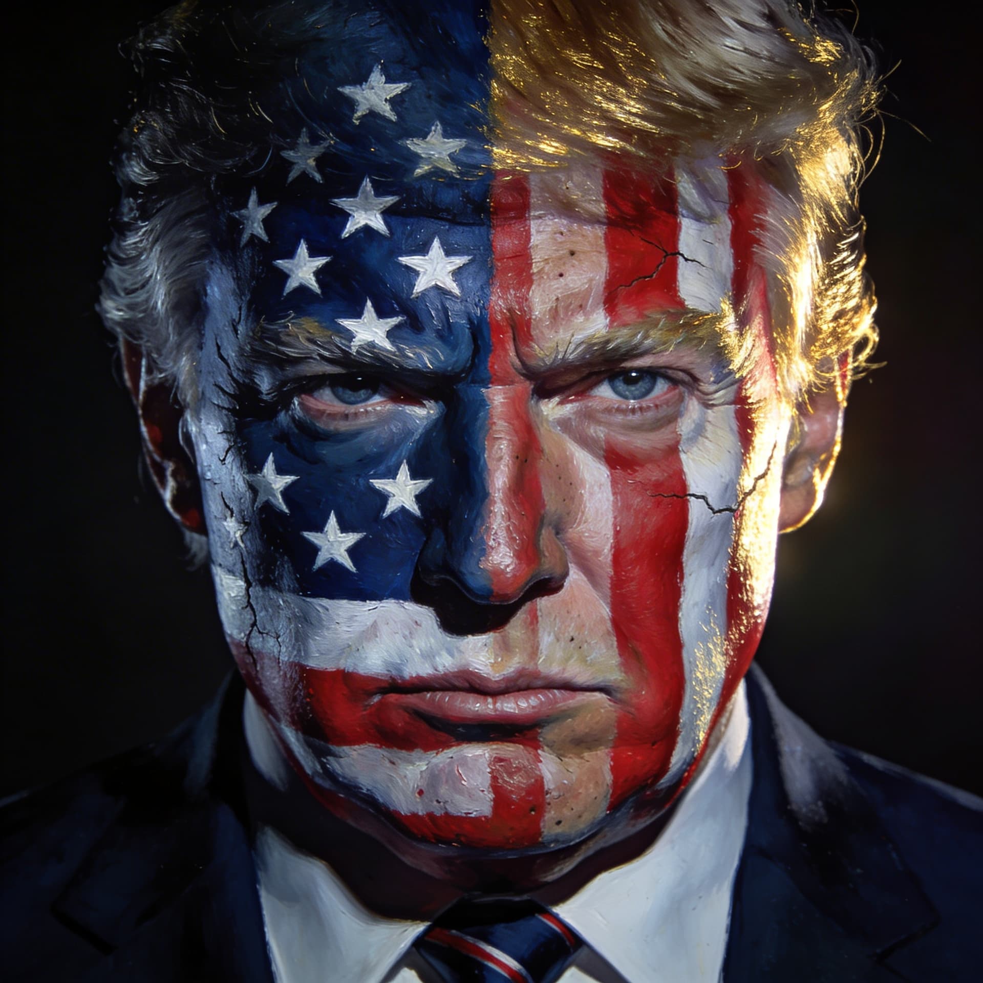 AI generated: Ultra-detailed hyper-realistic political portrait designed specifically for a 720x1600 vertical smar...