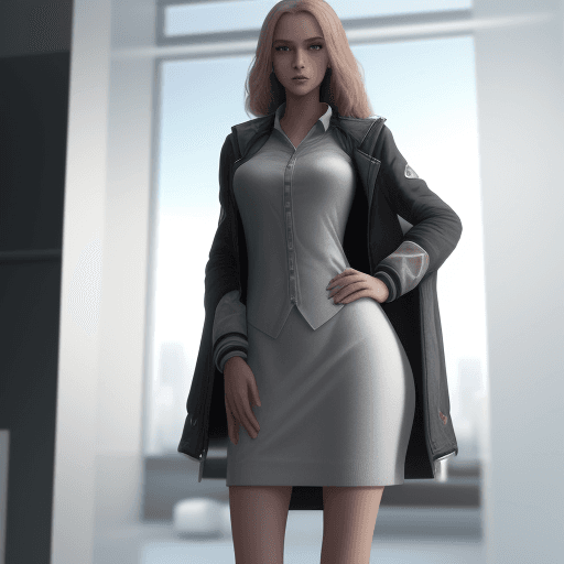 AI generated: Tall girl, 4 k ultra HD 