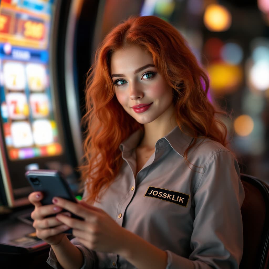 AI generated: beautiful, perfect and realistic woman, 22 years old, long red hair, slightly curly, and wearing a p...