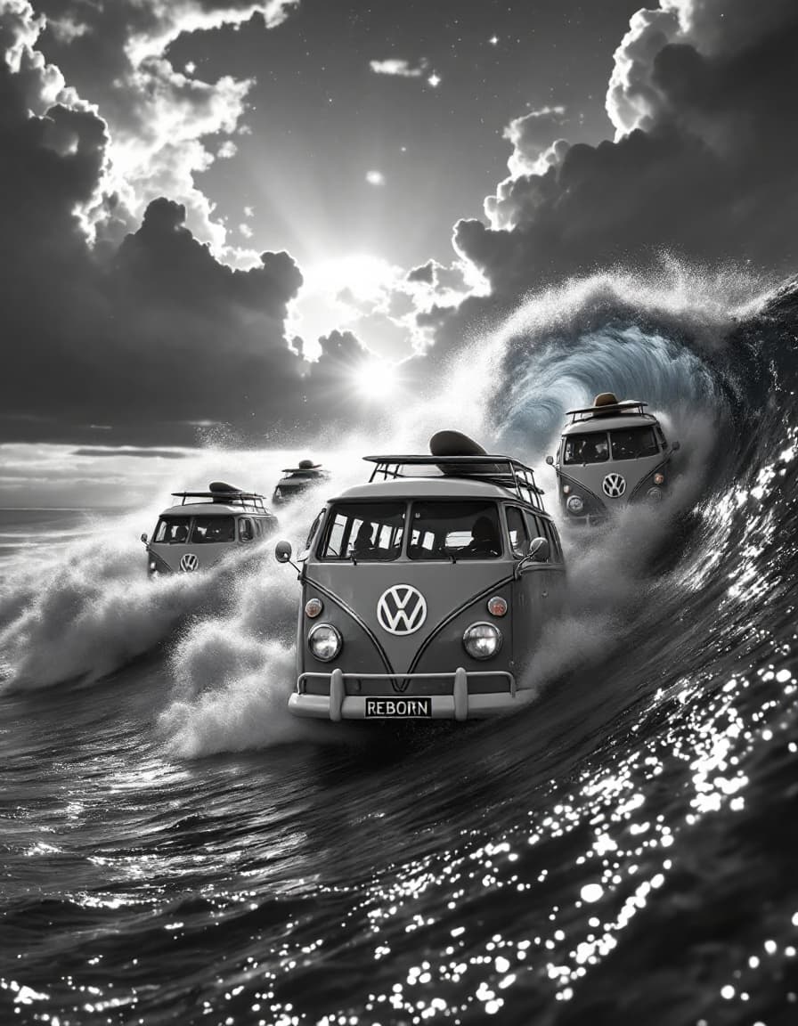 AI generated: A photo realistic  black and white high art photo, portrait view, soft focus, facing directly in fro...