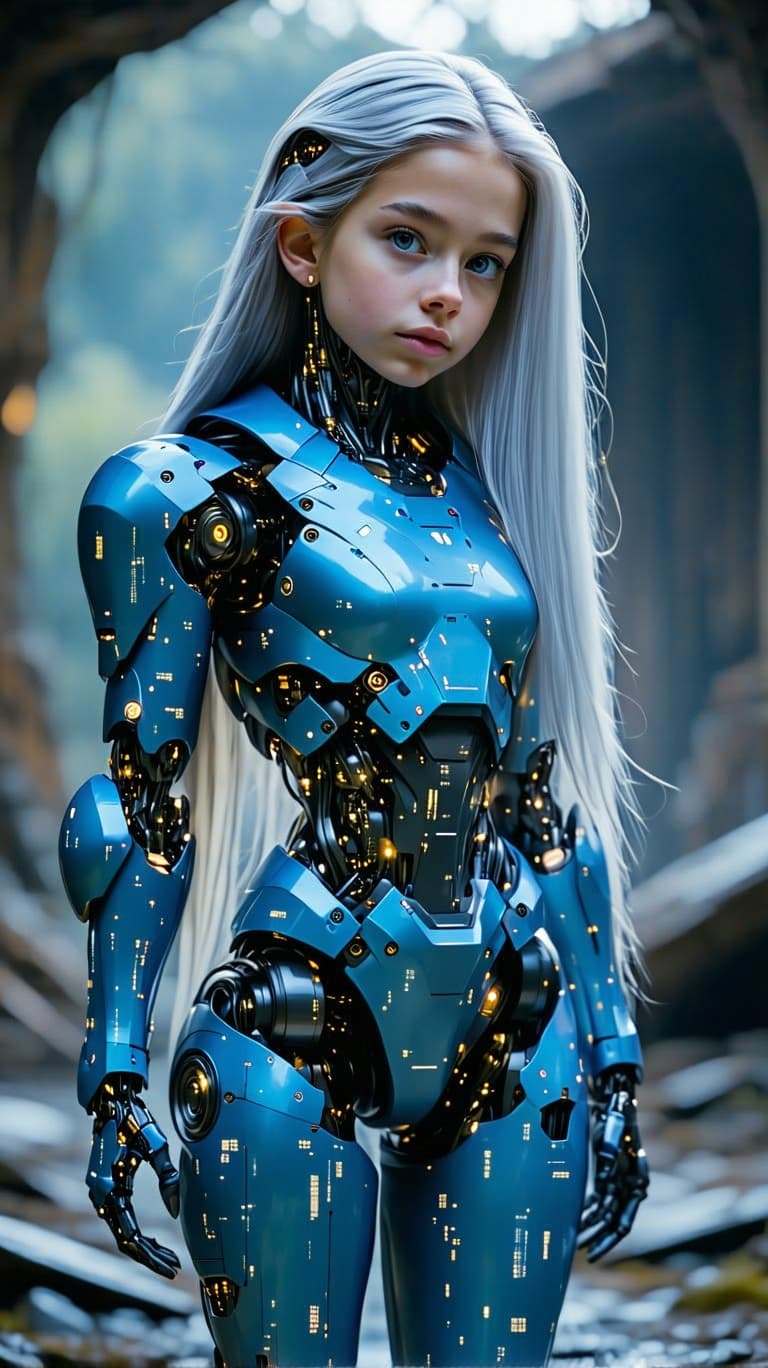 AI generated: a professional photo of a exceptionally of the most beautiful girl, tween(futuristic),(masterpiece),...