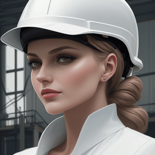 AI generated: A close-up painting of a plant operator, wearing white safety helmet, elegant, sophisticated, high-e...