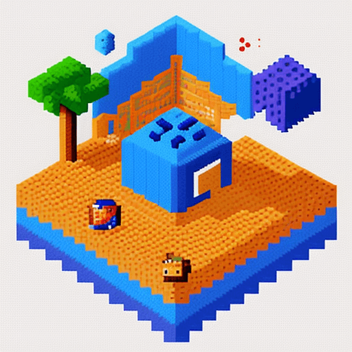 AI generated: the word bytereaction in pixel art