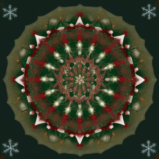 AI generated: christmas mandala 